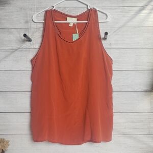 The Korner | Glasser‎ Racerback Silk Blouse | Women's Sz XL